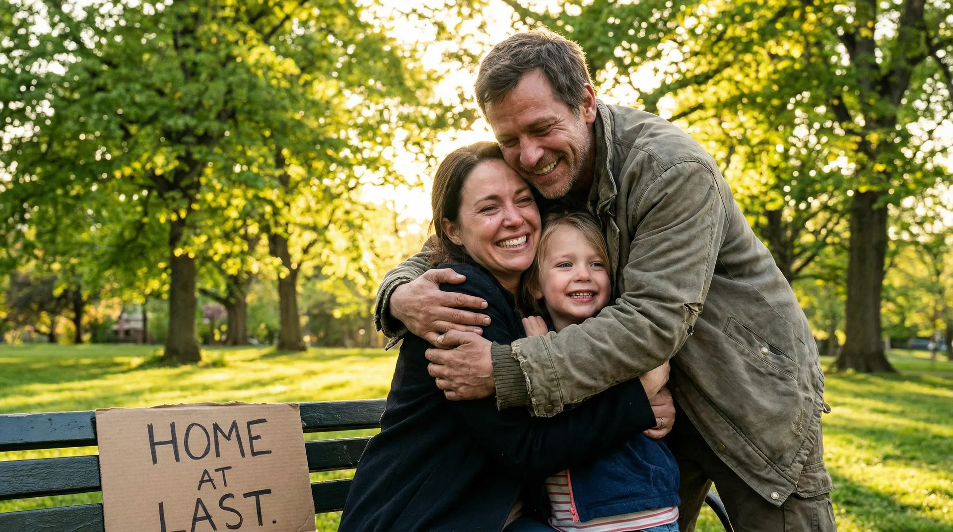 Família reunida após liberdade - resultado de defesa bem-sucedida