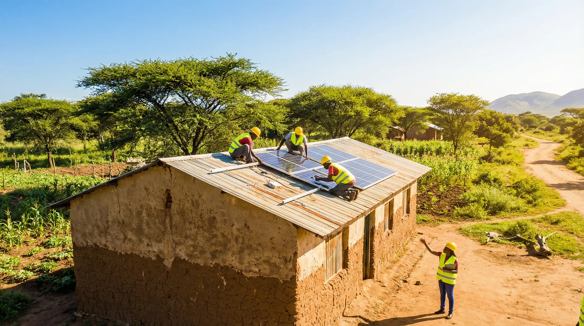 Renewable energy installation in Africa