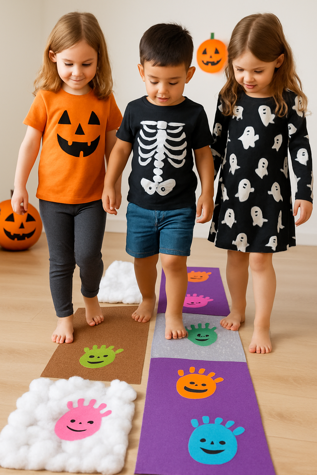 Caminho Sensorial de Monstrinhos Amigáveis