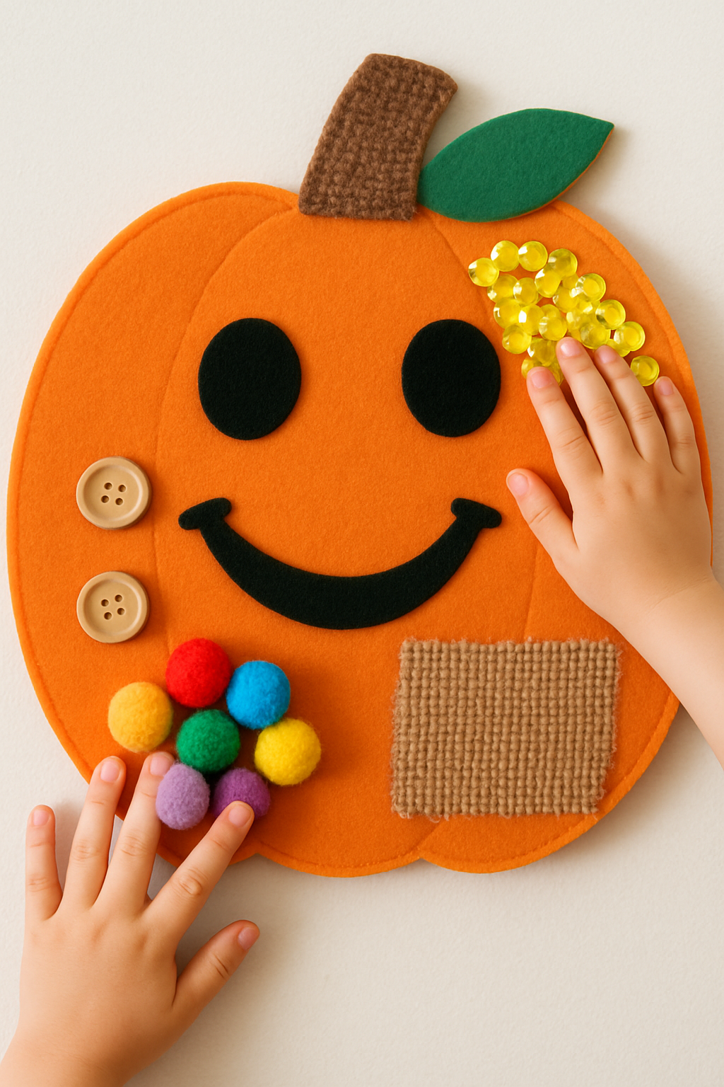 Painel Tátil de Abóbora Feliz