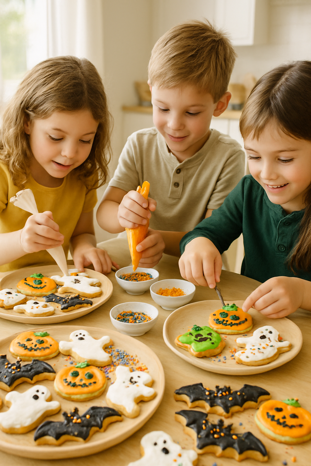 Decoração de Biscoitos de Halloween Divertidos