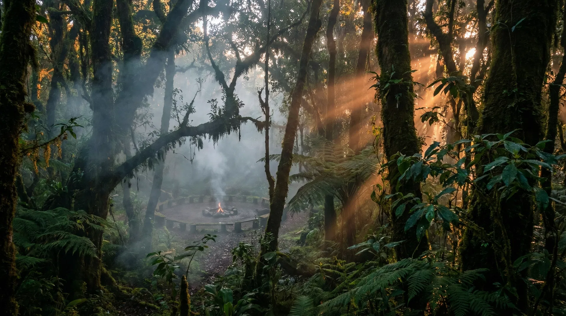 Sacred jungle ceremony space
