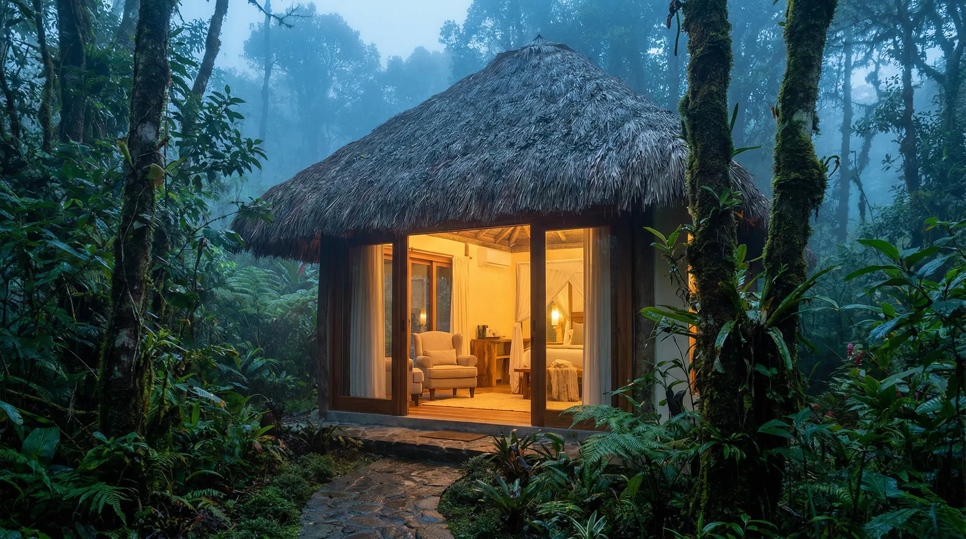 Luxury jungle lodge accommodation