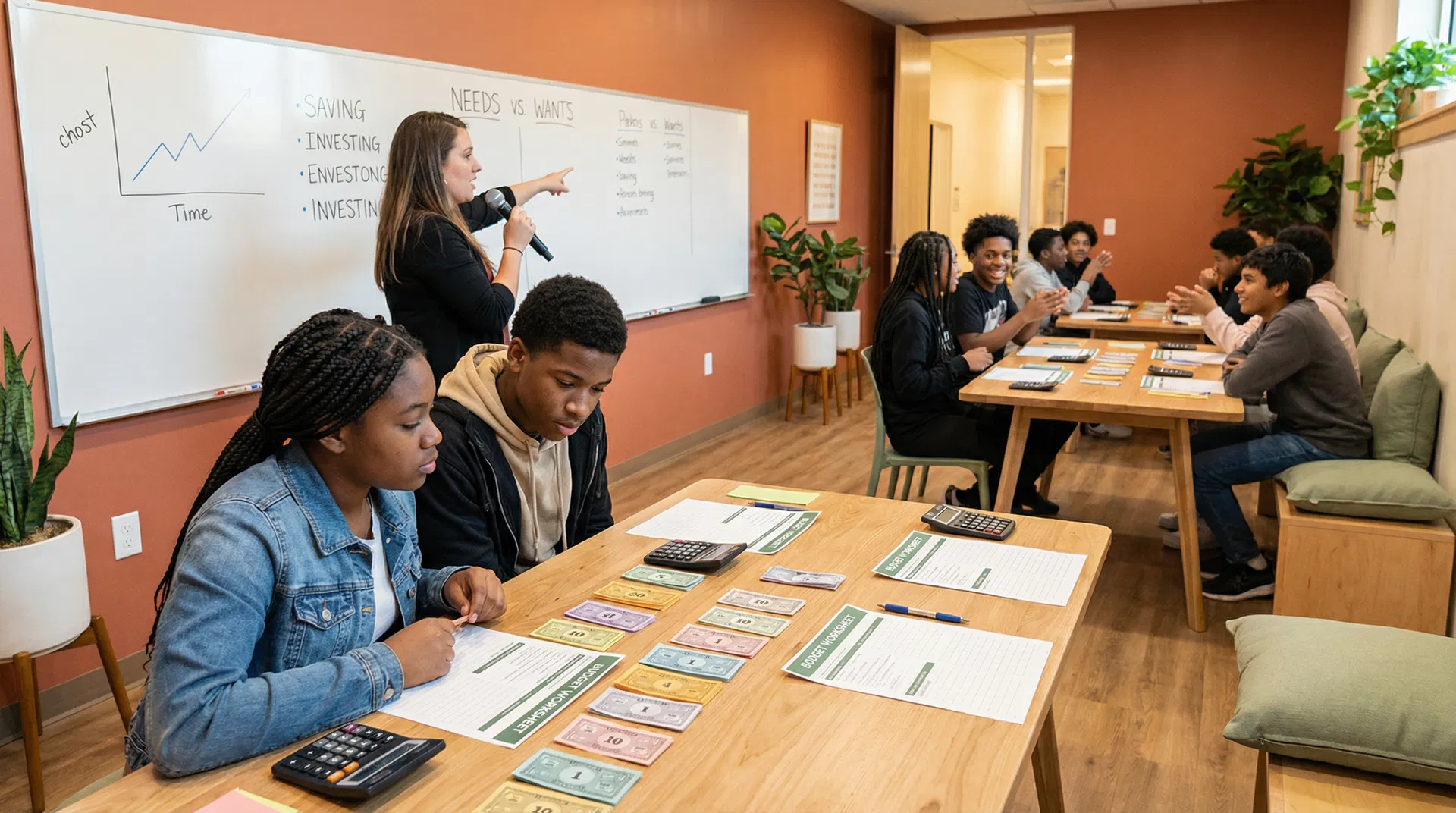 Youth financial literacy workshop in action