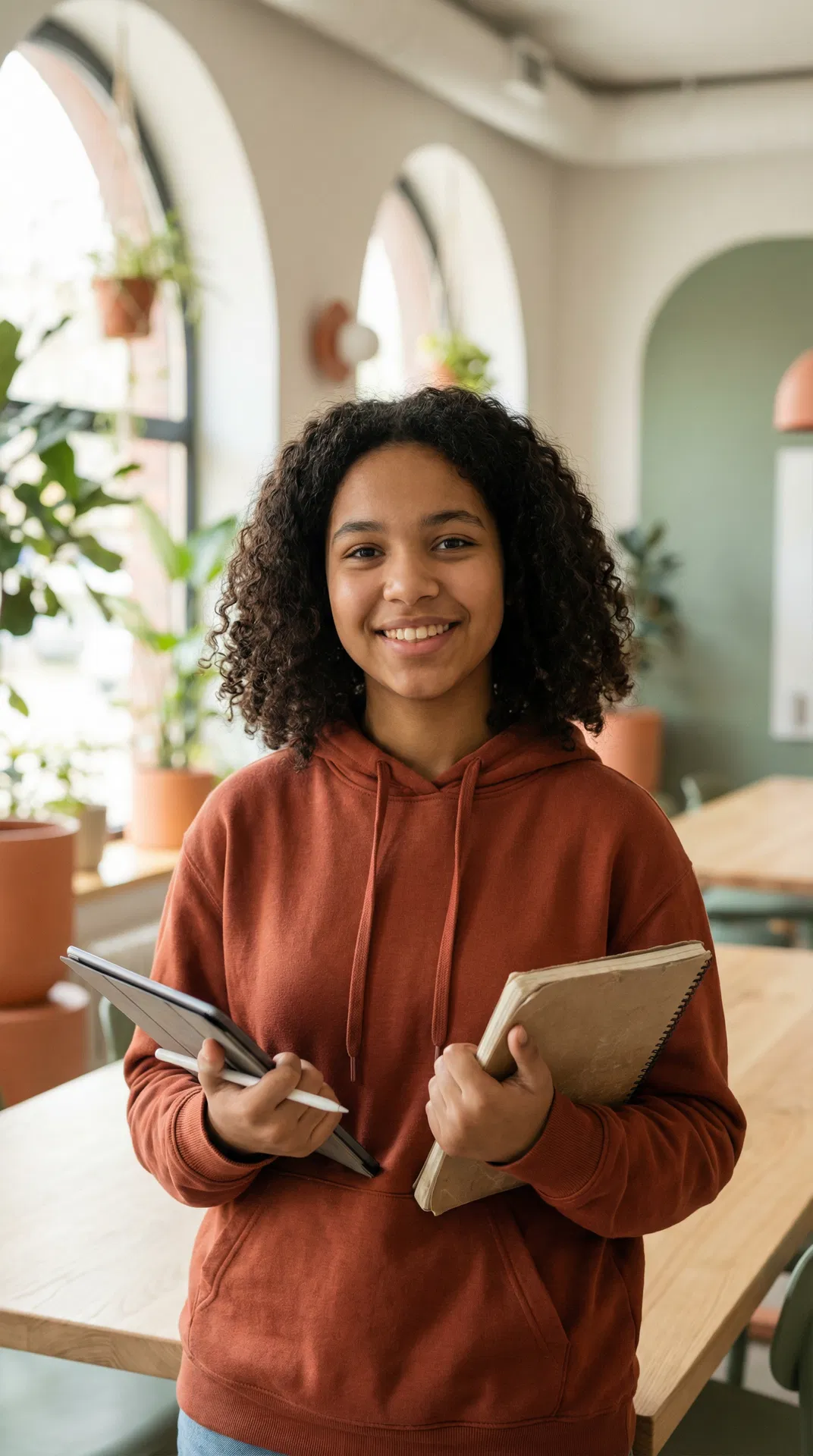 Confident teen leader ready for the future