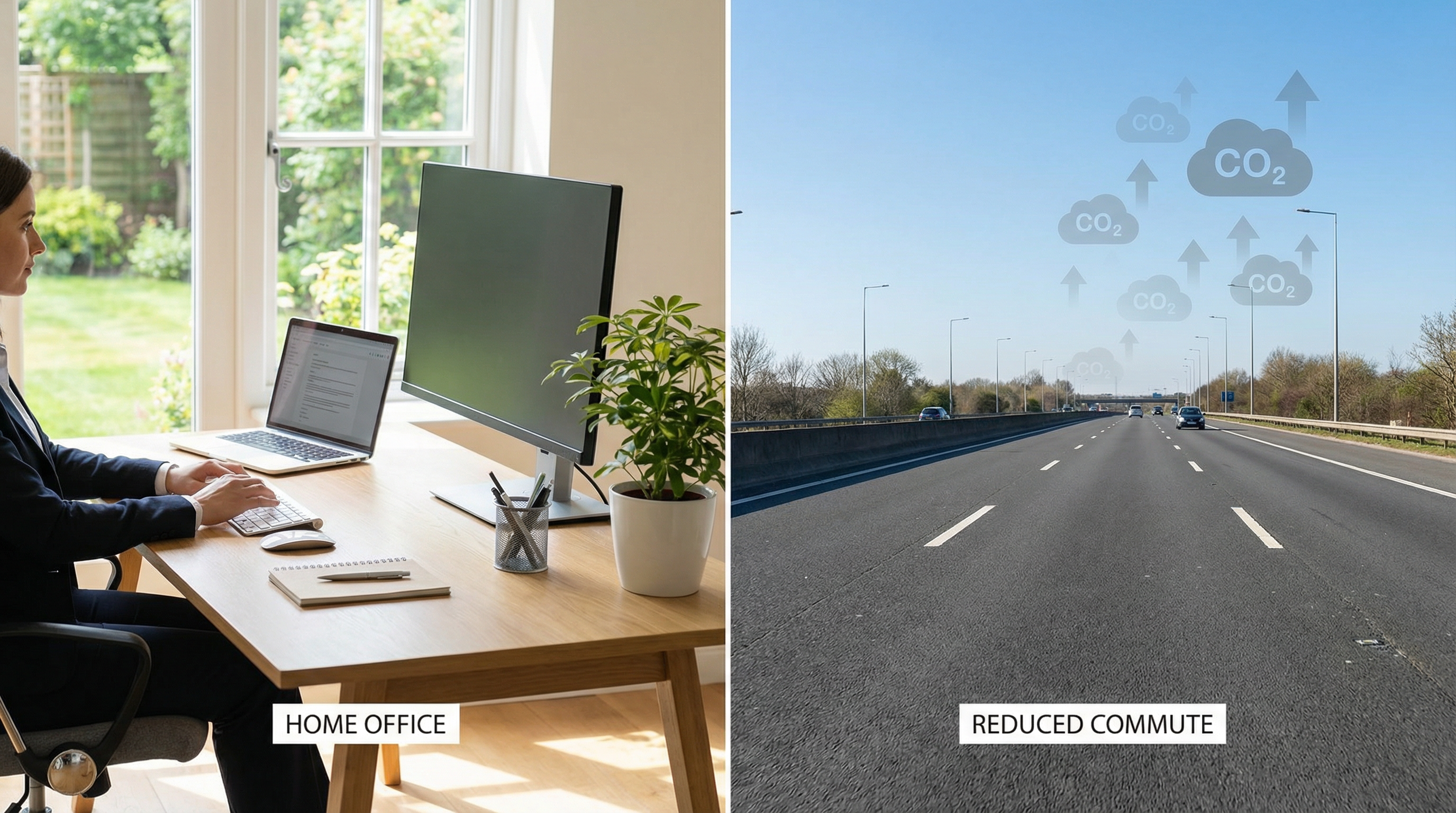 Visualisation de l'impact du télétravail sur la réduction des émissions