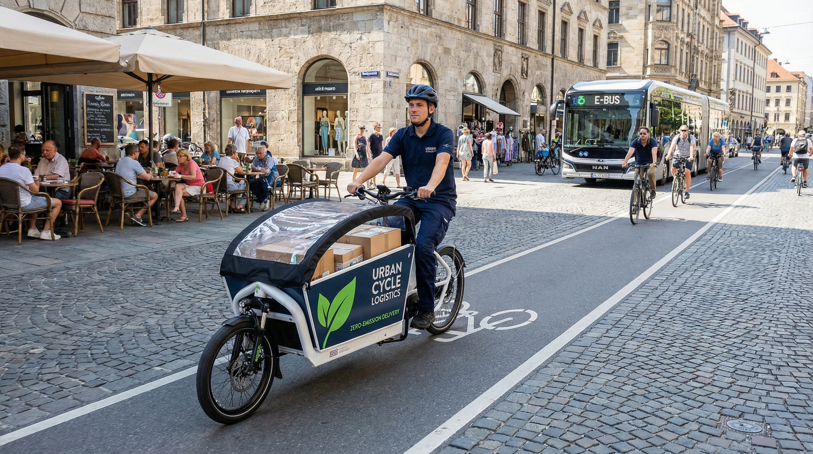 Livraison du dernier kilomètre par vélo-cargo électrique en milieu urbain