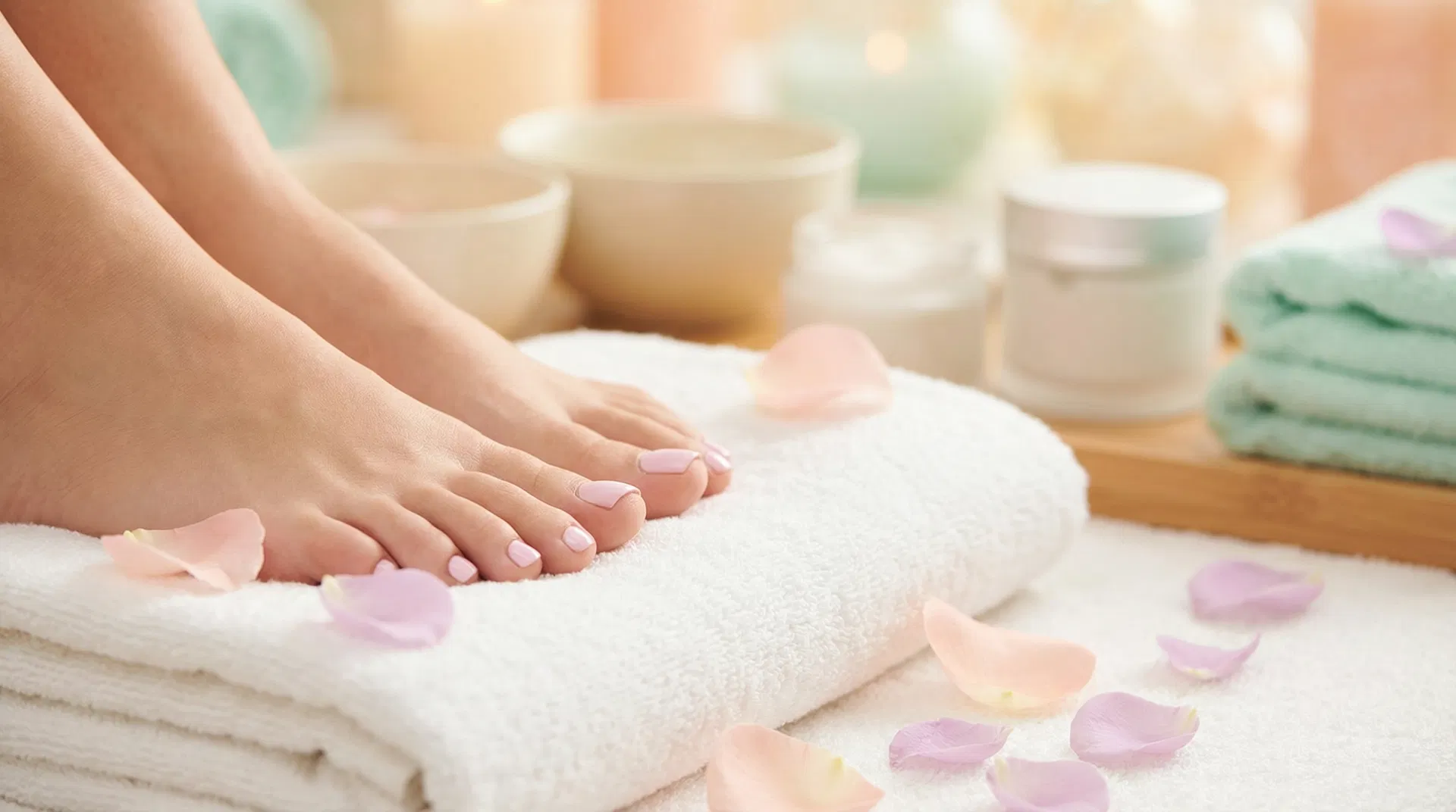 Fusspflege - Abricot-Kosmetik Zürich Professionelle Pediküre und Fusspflege in Pastelltönen bei Abricot-Kosmetik Zürich