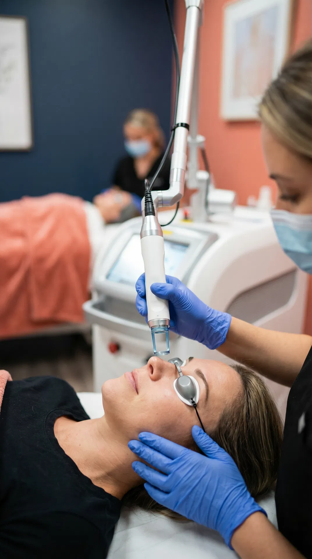 Facial laser hair removal treatment