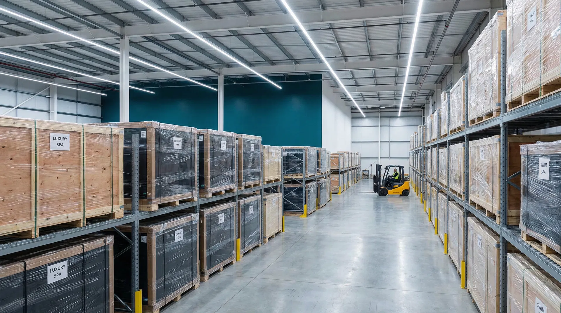 Entrepôt de distribution de spas