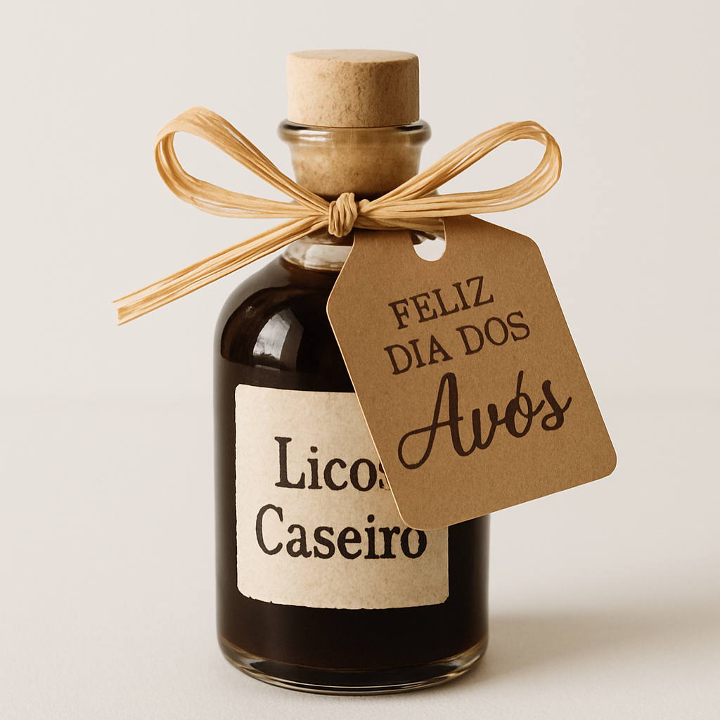 Licor Caseiro com Embalagem e Tag