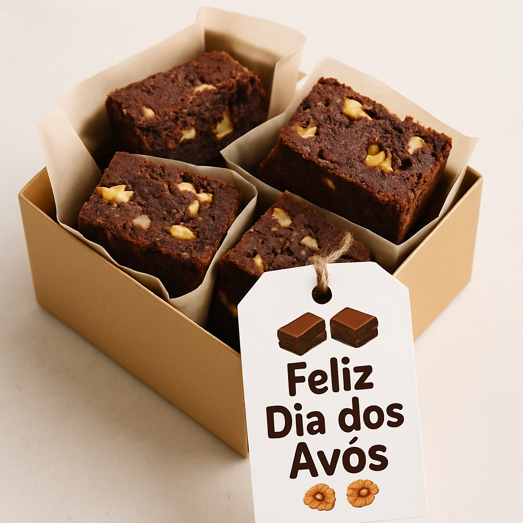 Brownie com Embalagem e Tag