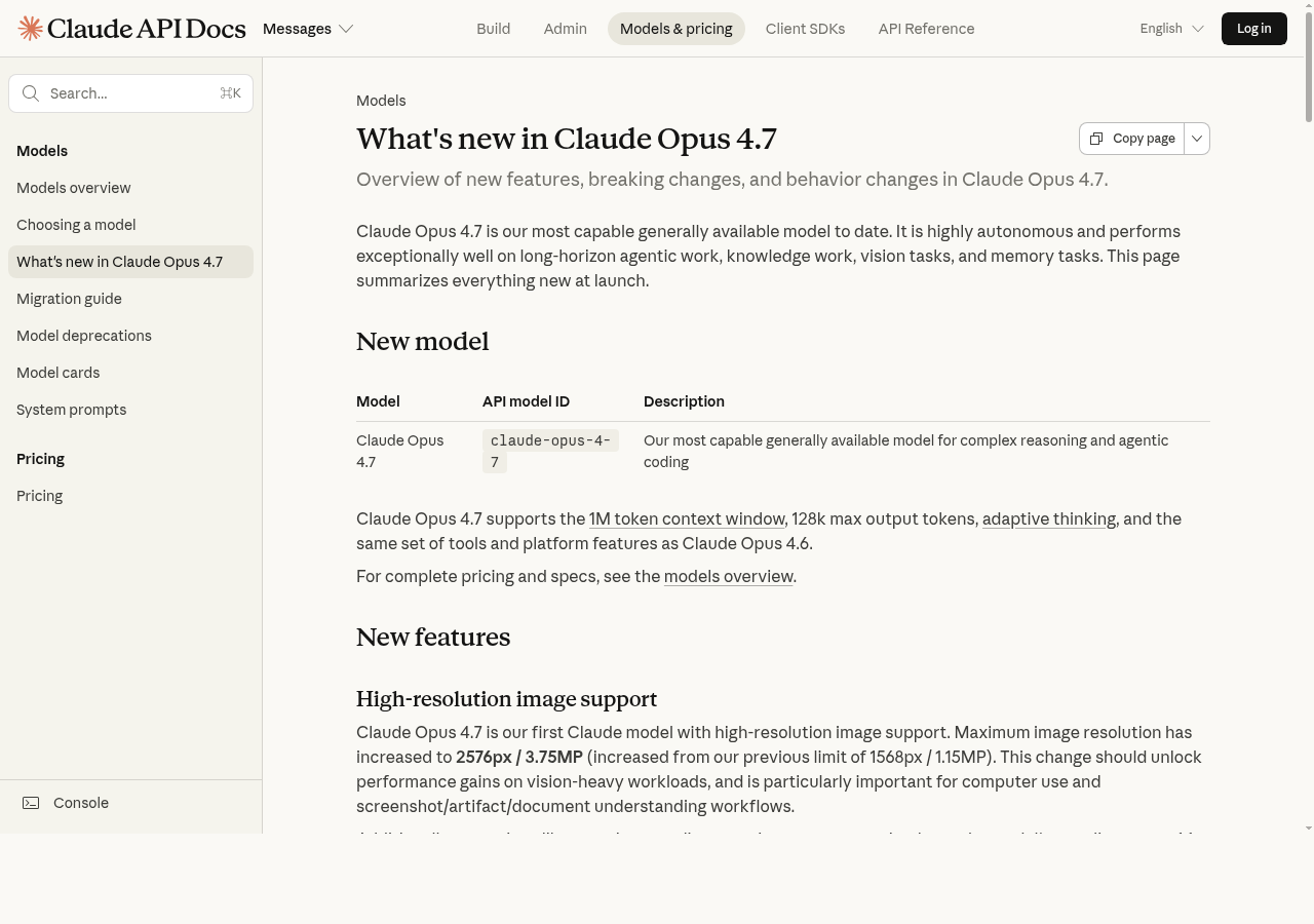 What's New in Opus 4.7