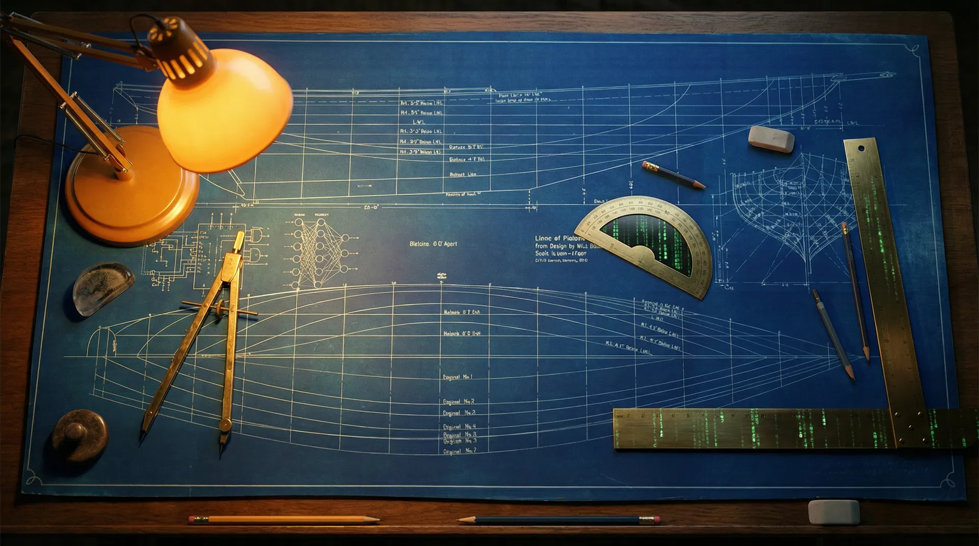 Blueprint drafting table