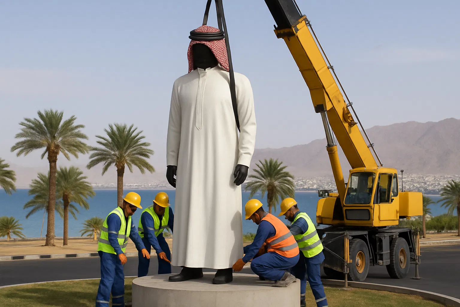 تركيب مجسم في موقعه النهائي