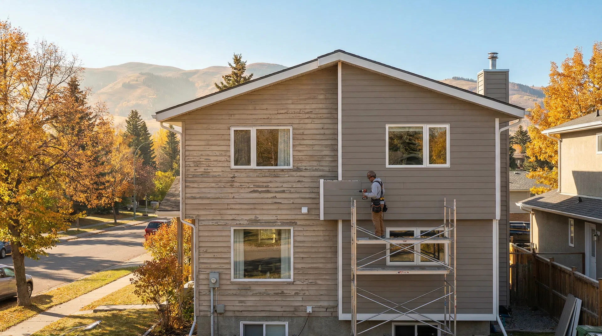 Siding installation in Calgary