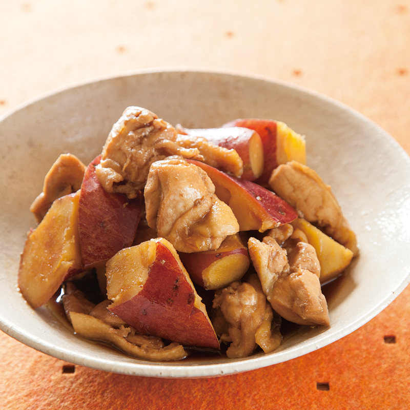 さつまいもと鶏肉の甘辛煮
