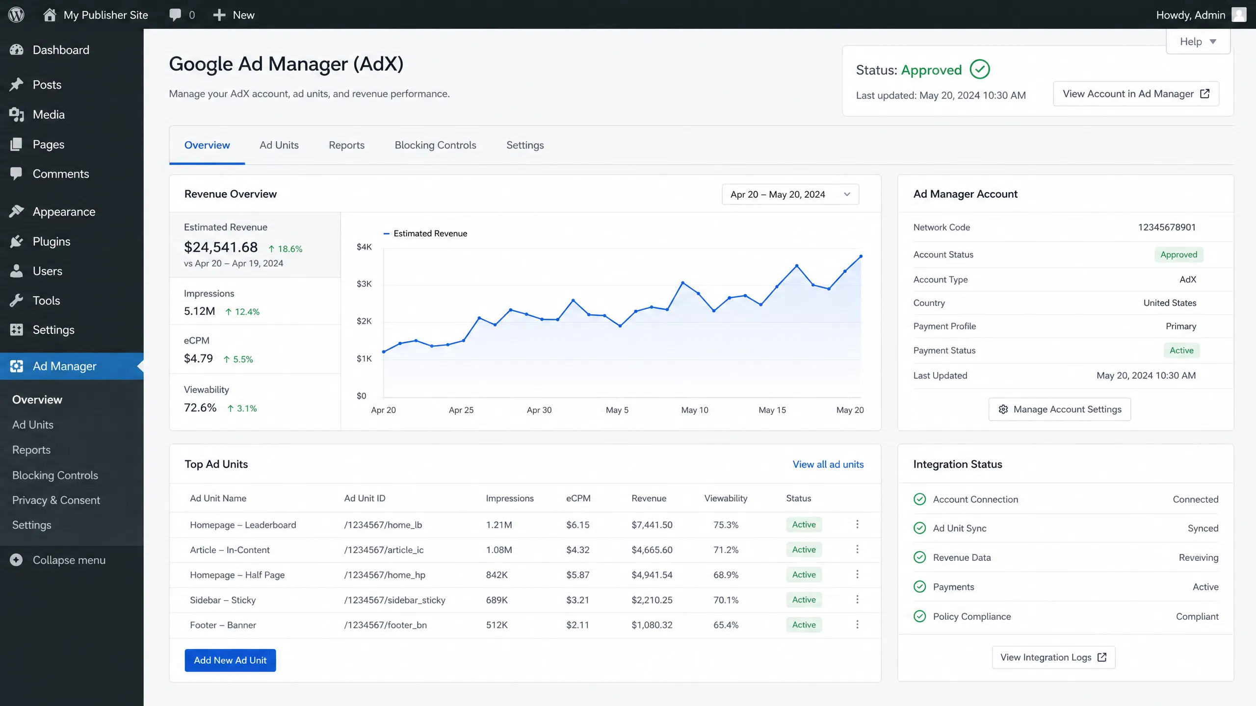 ADX for WordPress adx_wordpress_dashboard.png