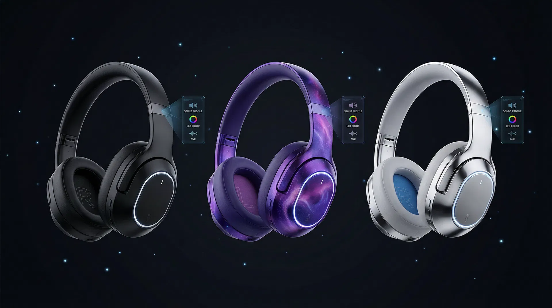 Space Headphones Farbvarianten