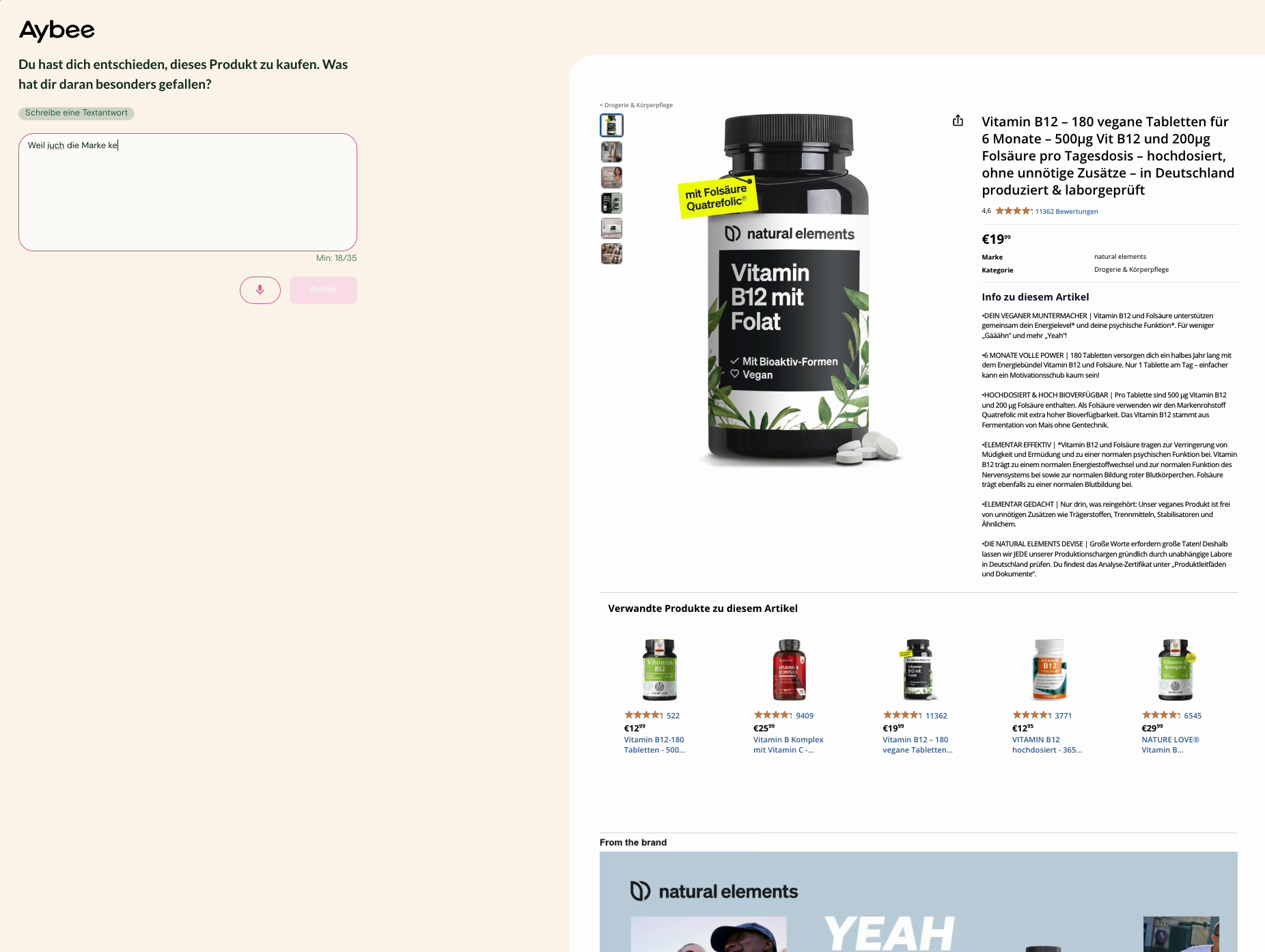 Standard Post-Shop Question - Test Product Purchased