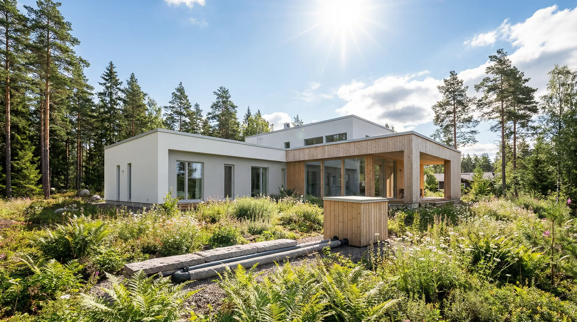 Modern Scandinavian villa with geothermal heating