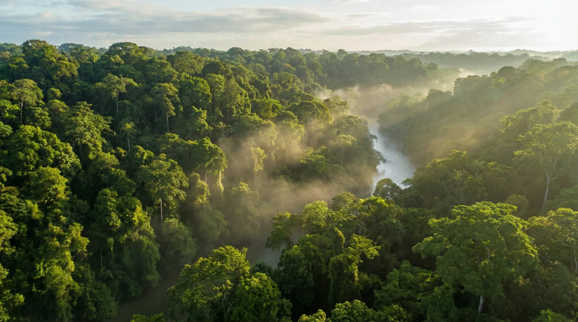 Tropical forest aerial view