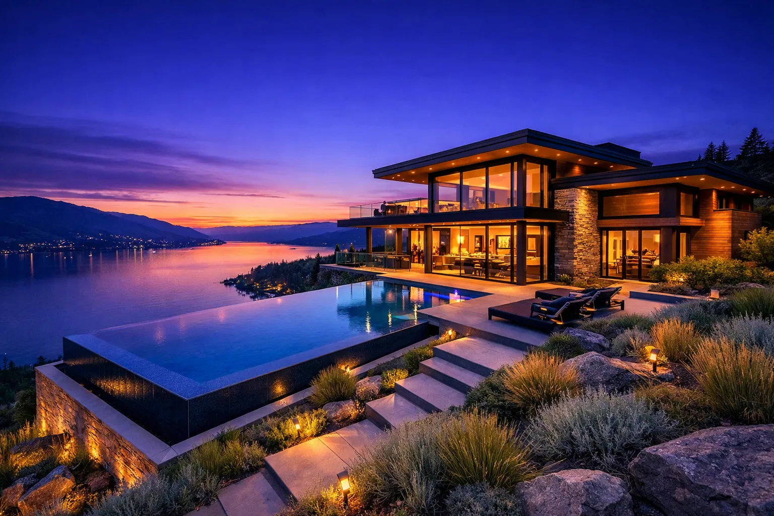 Luxury Kelowna home overlooking Okanagan Lake