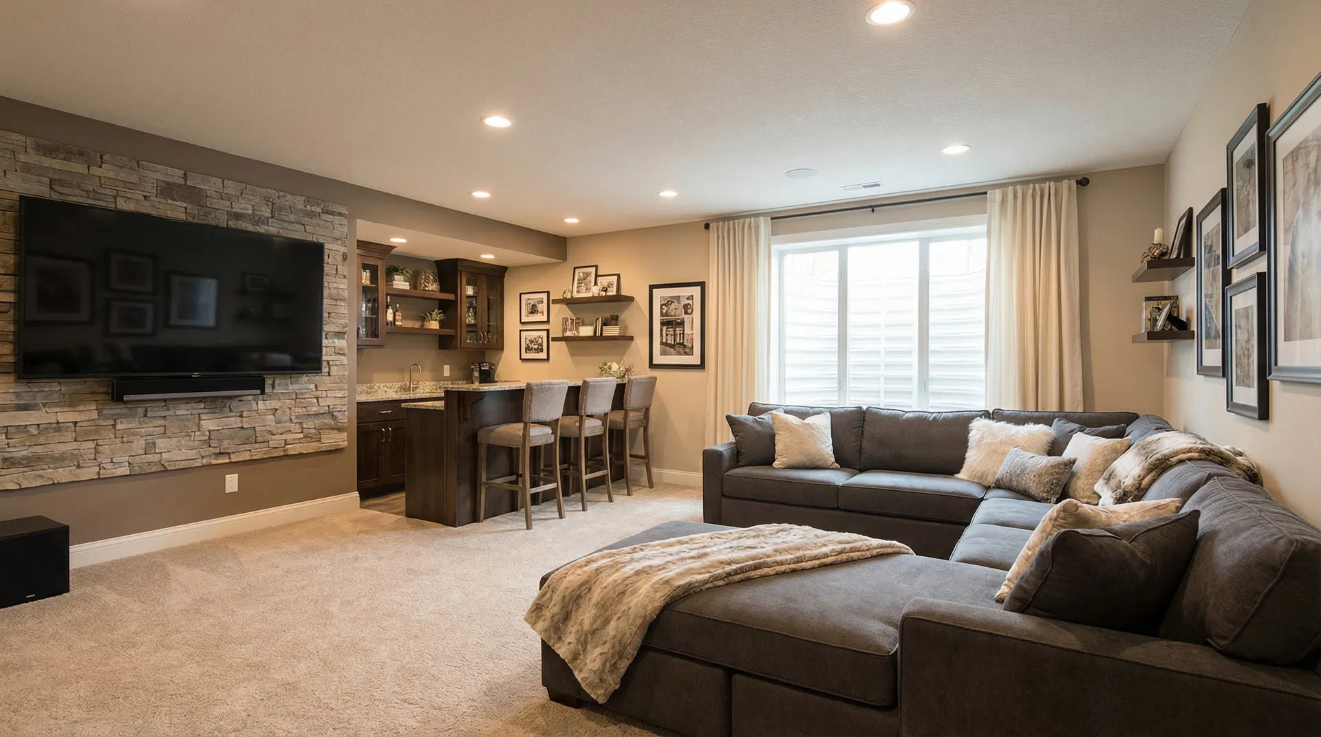 Finished Basement Living Area