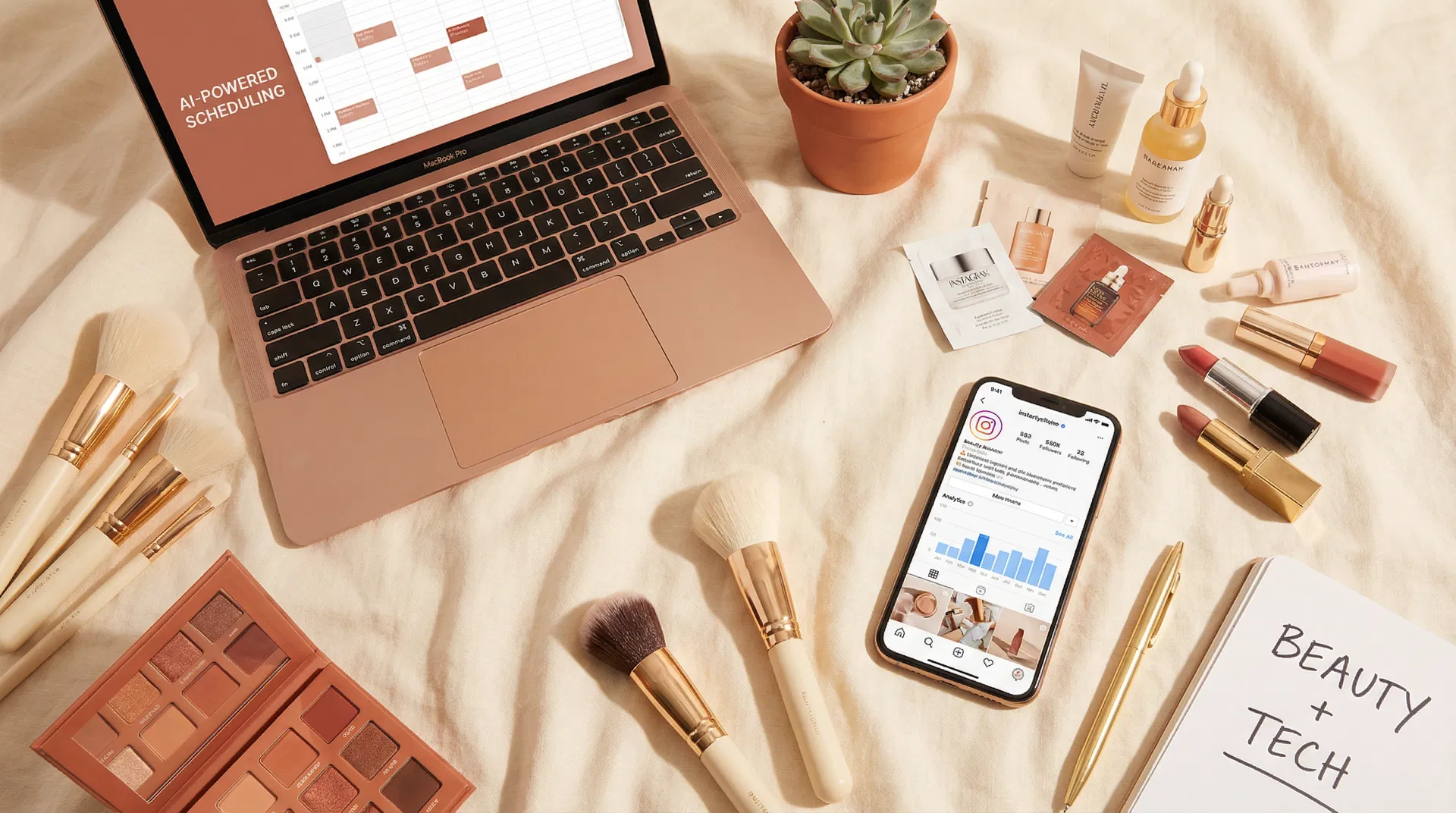 Beauty tools and AI technology working together