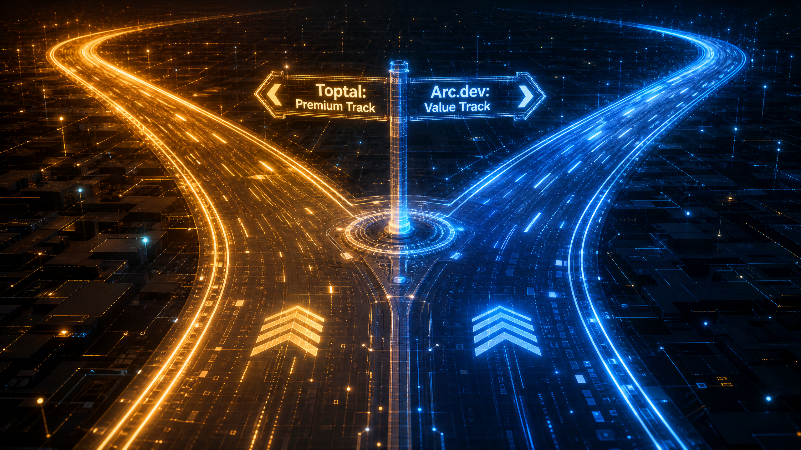 Toptal vs Arc.dev (2026): Honest TCO Comparison 9 Decision framework for choosing between Toptal Premium Track and Arc.dev Value Track in 2026.