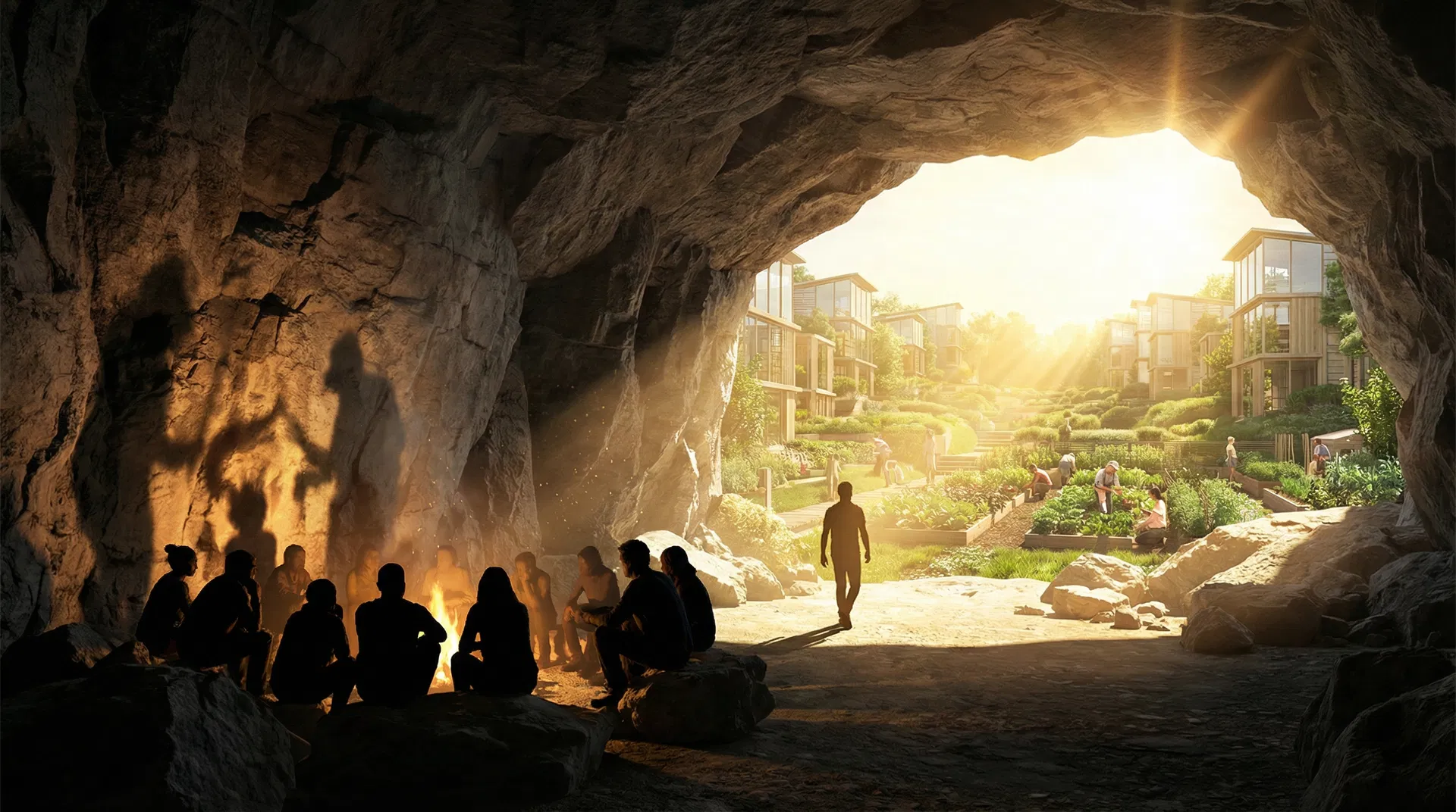 Da caverna para a luz — Metáfora do Mito da Caverna de Platão