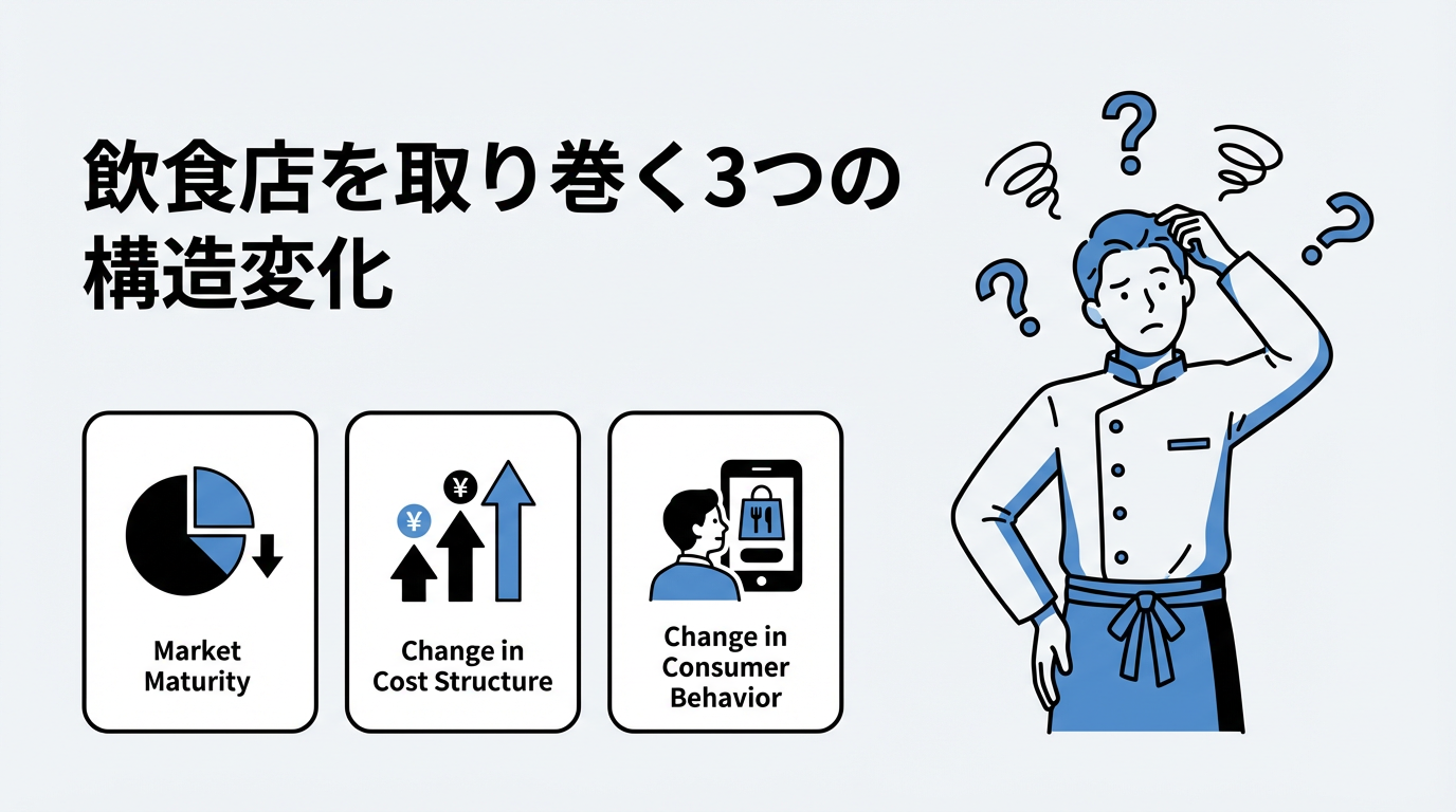 飲食店を取り巻く3つの構造変化