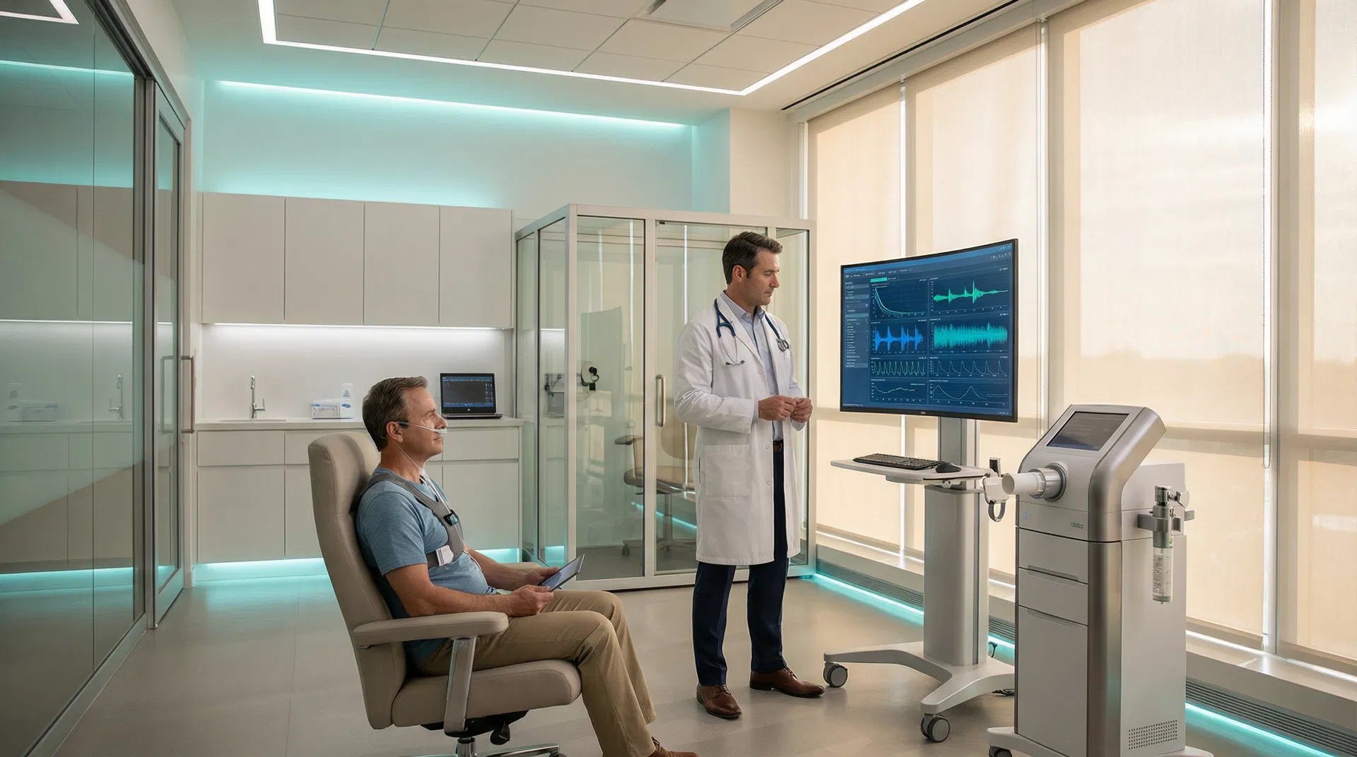 Modern pulmonary function testing laboratory