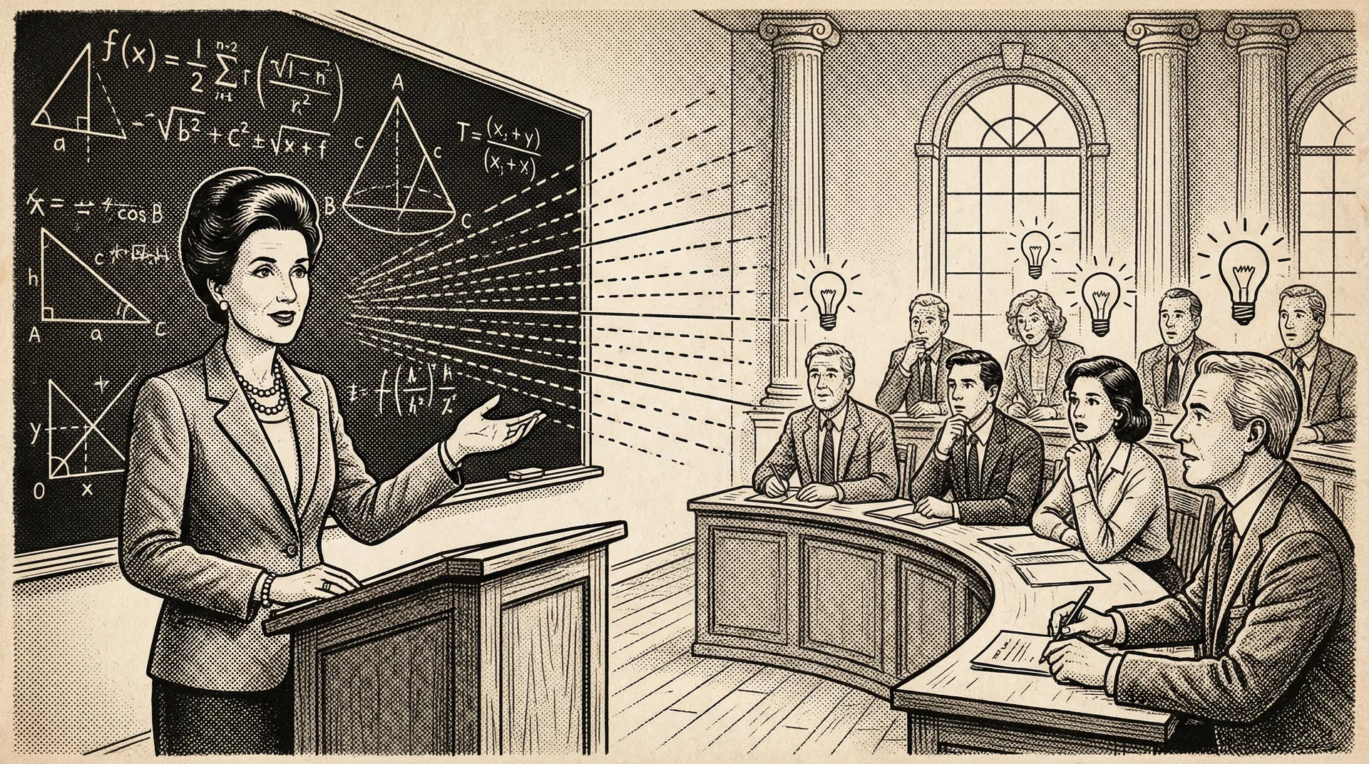 Marilyn teaching and enlightening pupils