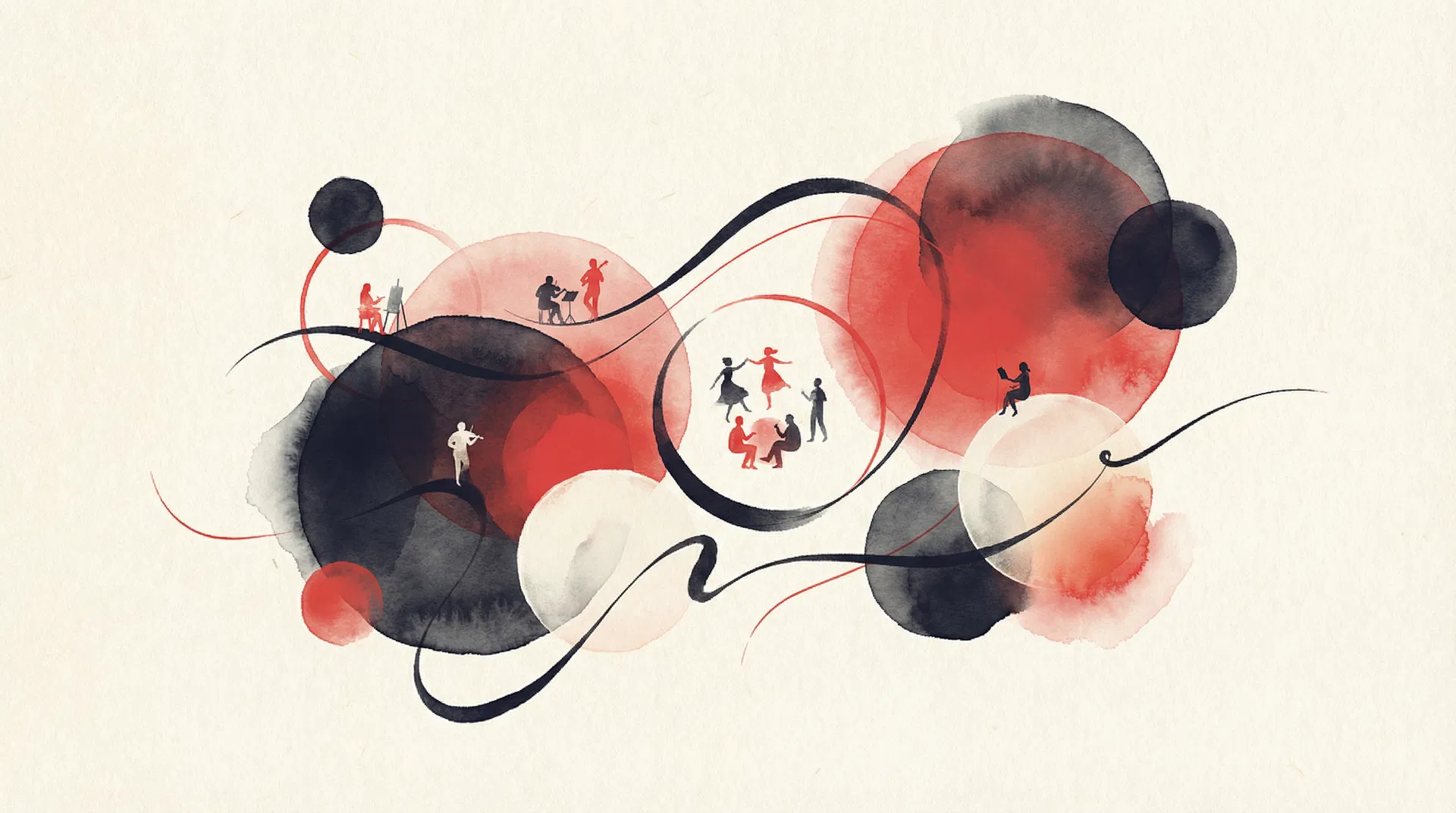 コミュニティのつながりを表すイラスト