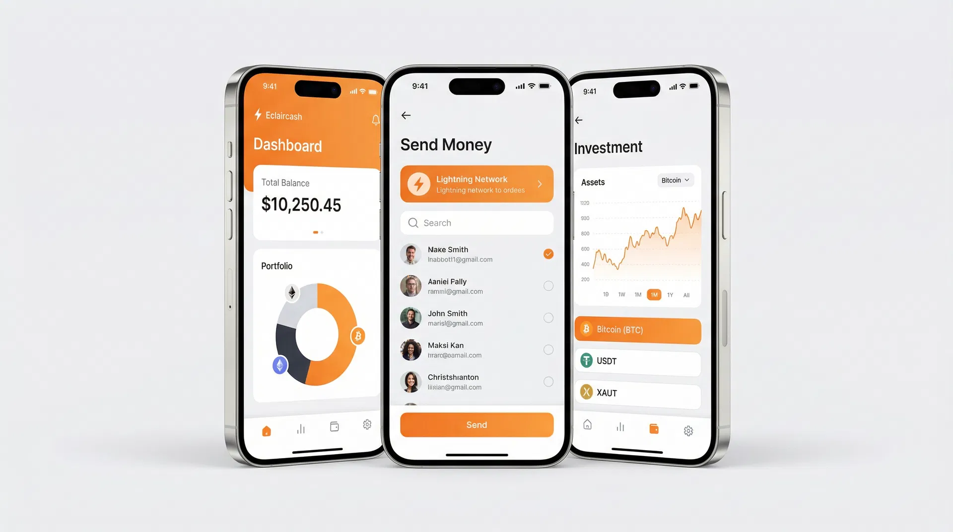 Eclaircash App Screens