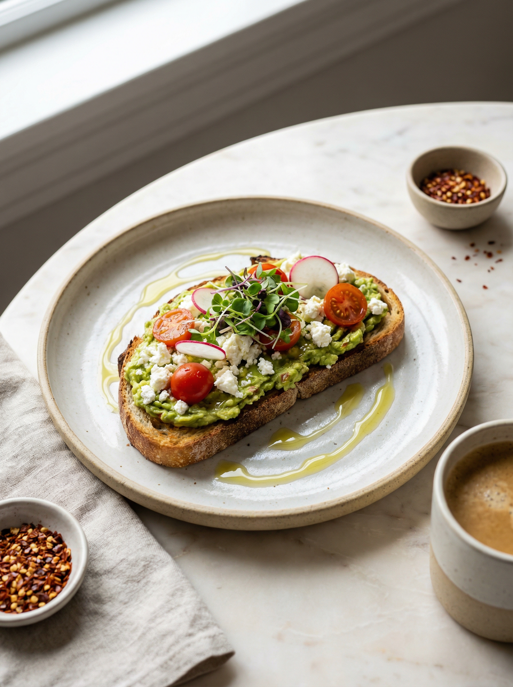 Smashed Avo & Feta on Sourdough