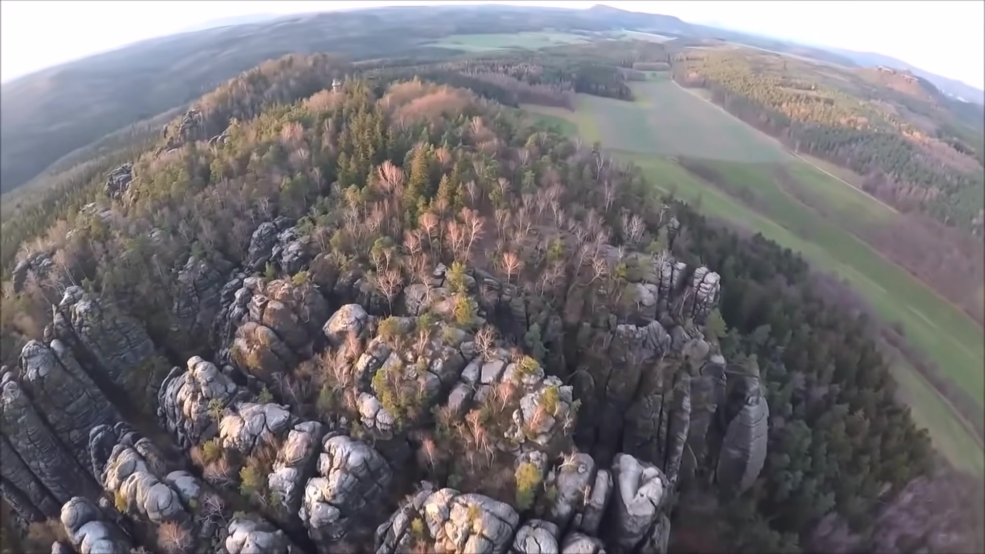 Vista aérea da Fortaleza de Königstein