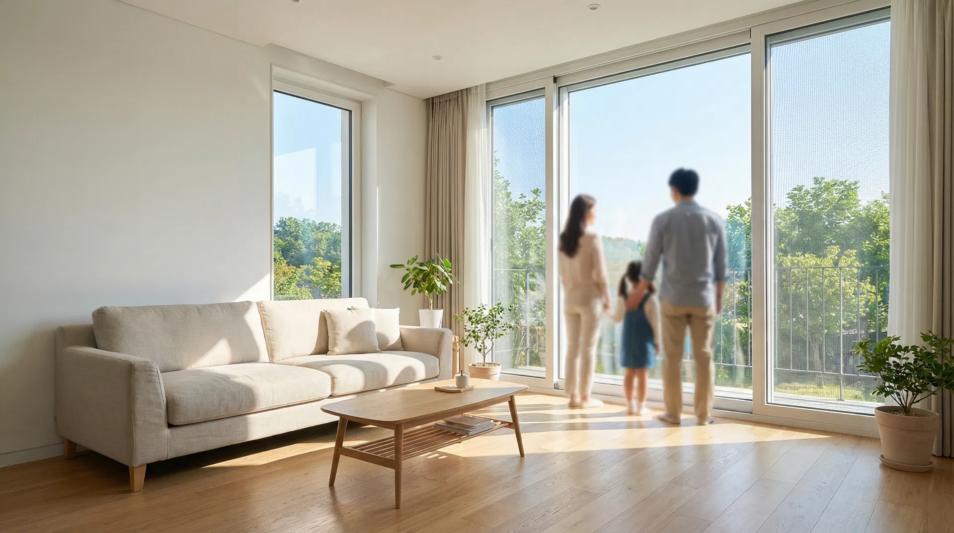 밝고 쾌적한 거실