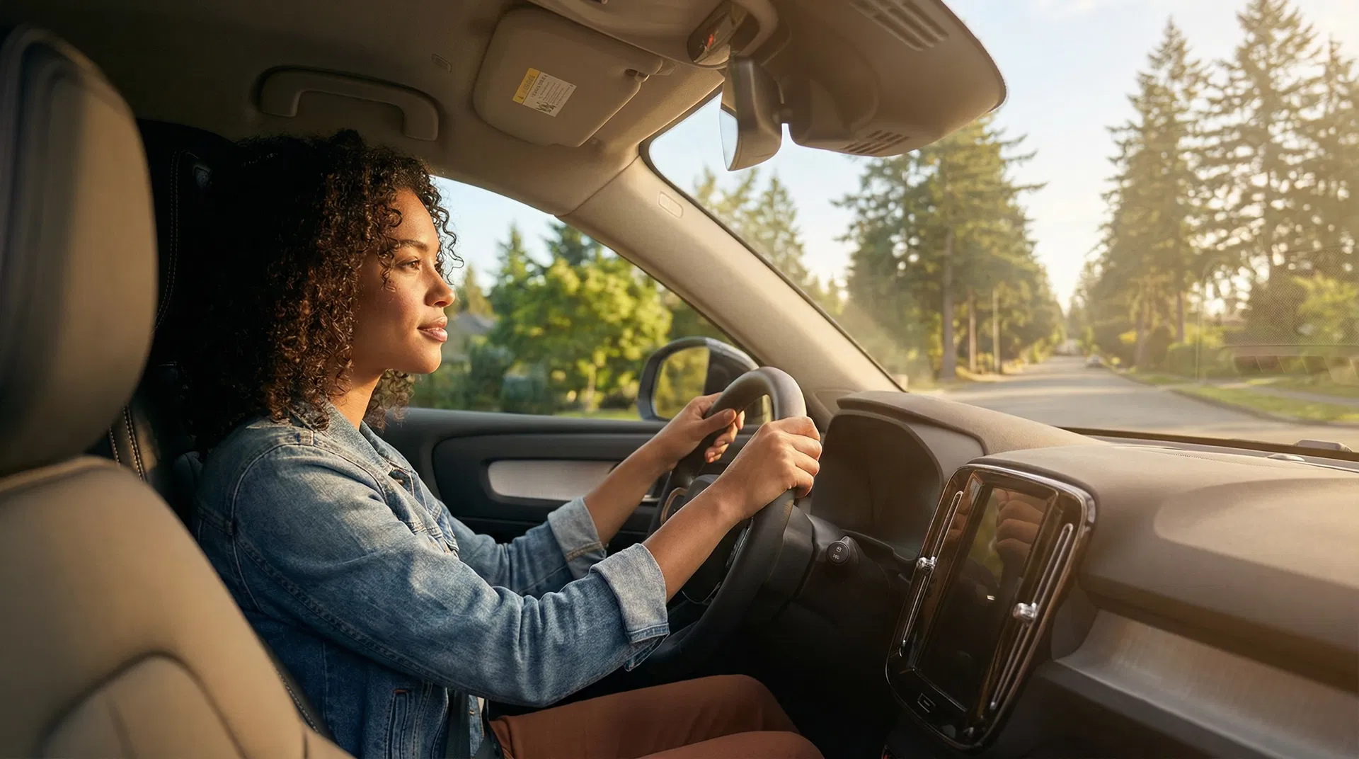 Student driver learning with NW Drivers Ed