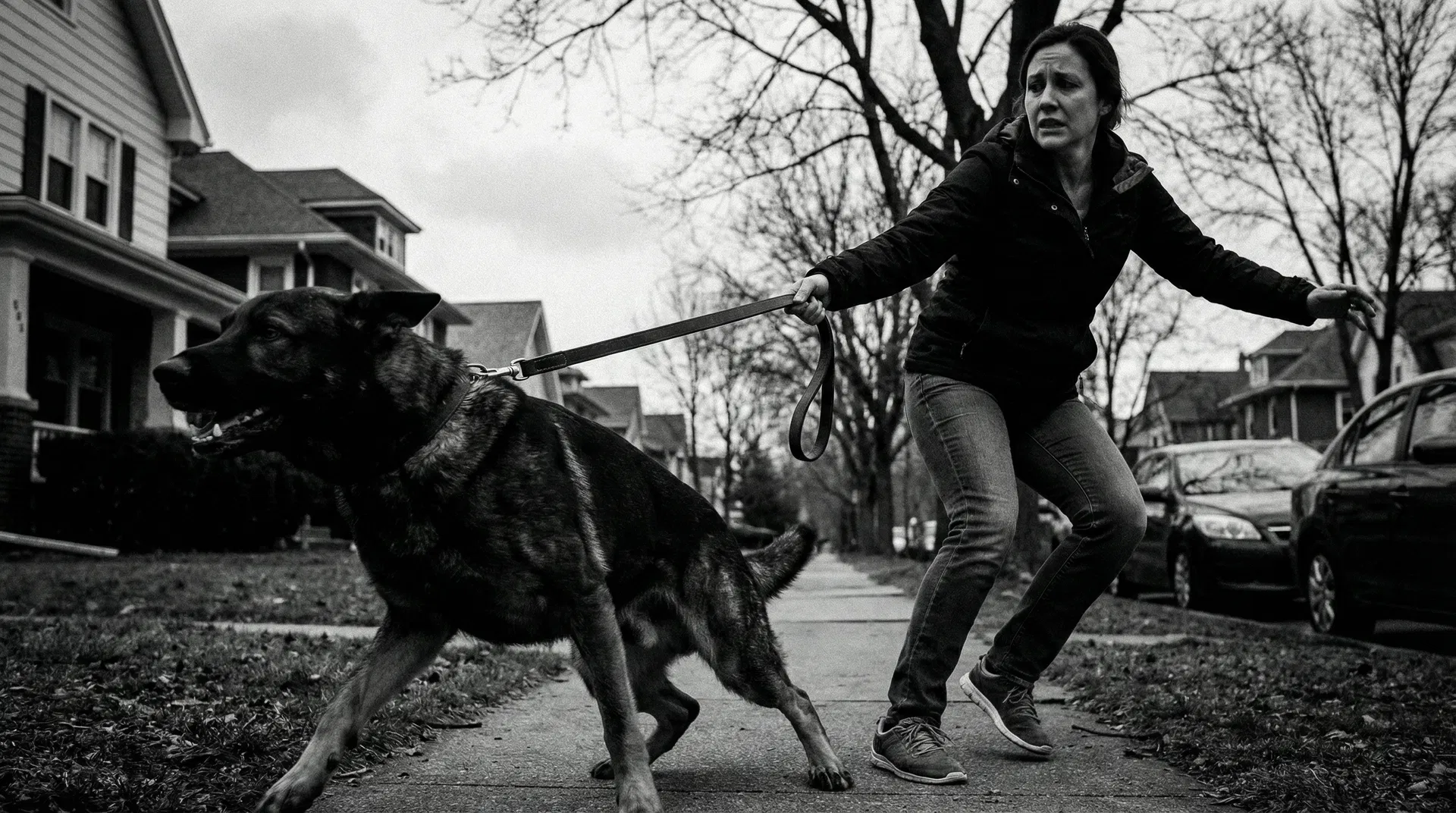 Frustrated owner with reactive dog