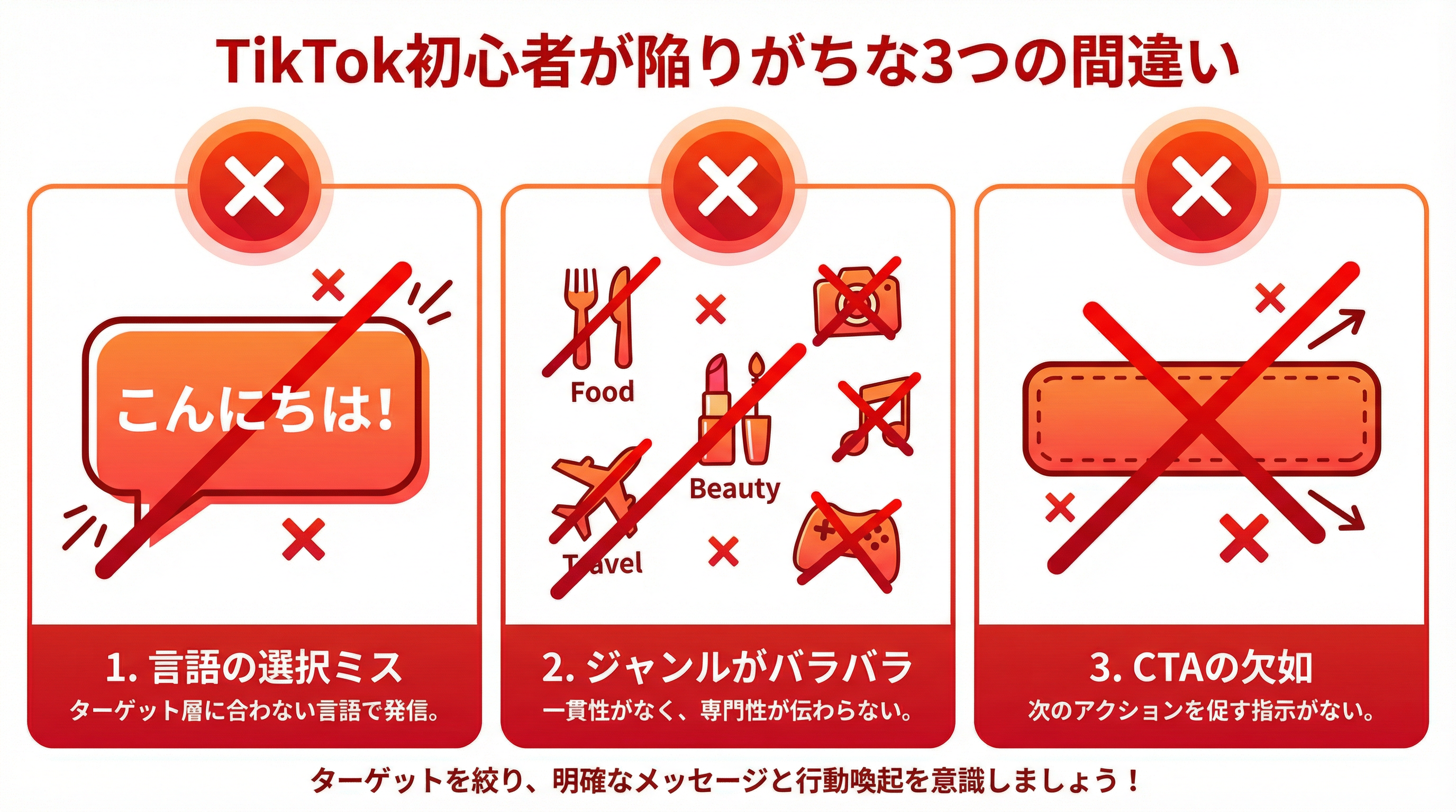TikTok初心者3つの間違い