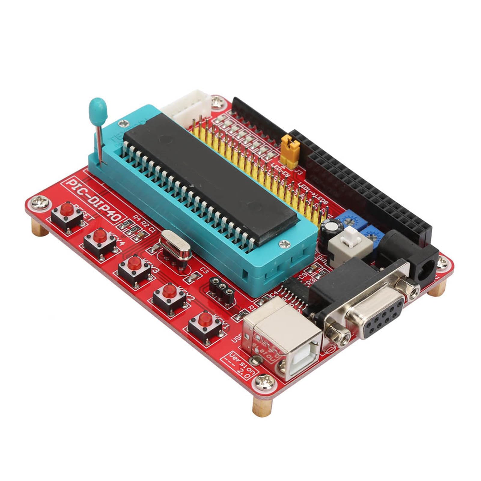 A PIC16F877A development board, a great starting point for beginners. A PIC16F877A development board, a great starting point for beginners.