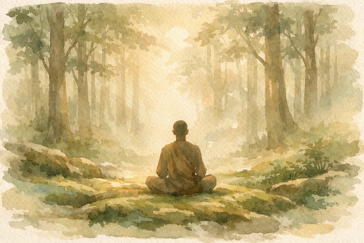 Meditation in forest