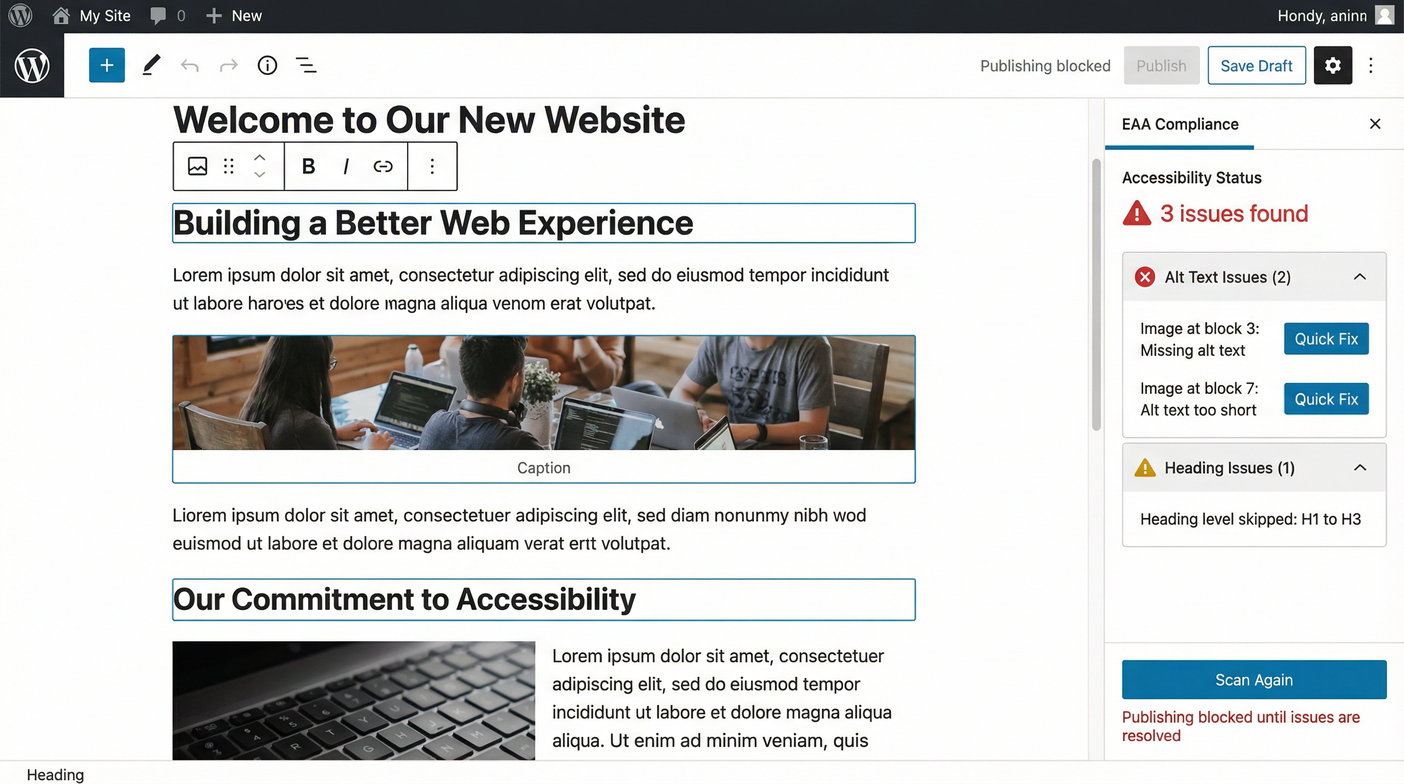 EAA Compliance Content Scanner