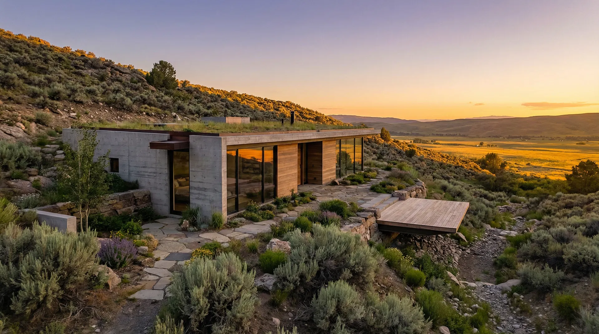 Integração Paisagística — arquitetura que nasce do terreno e abraça a paisagem. #paisagismo #natureza #arquitetura