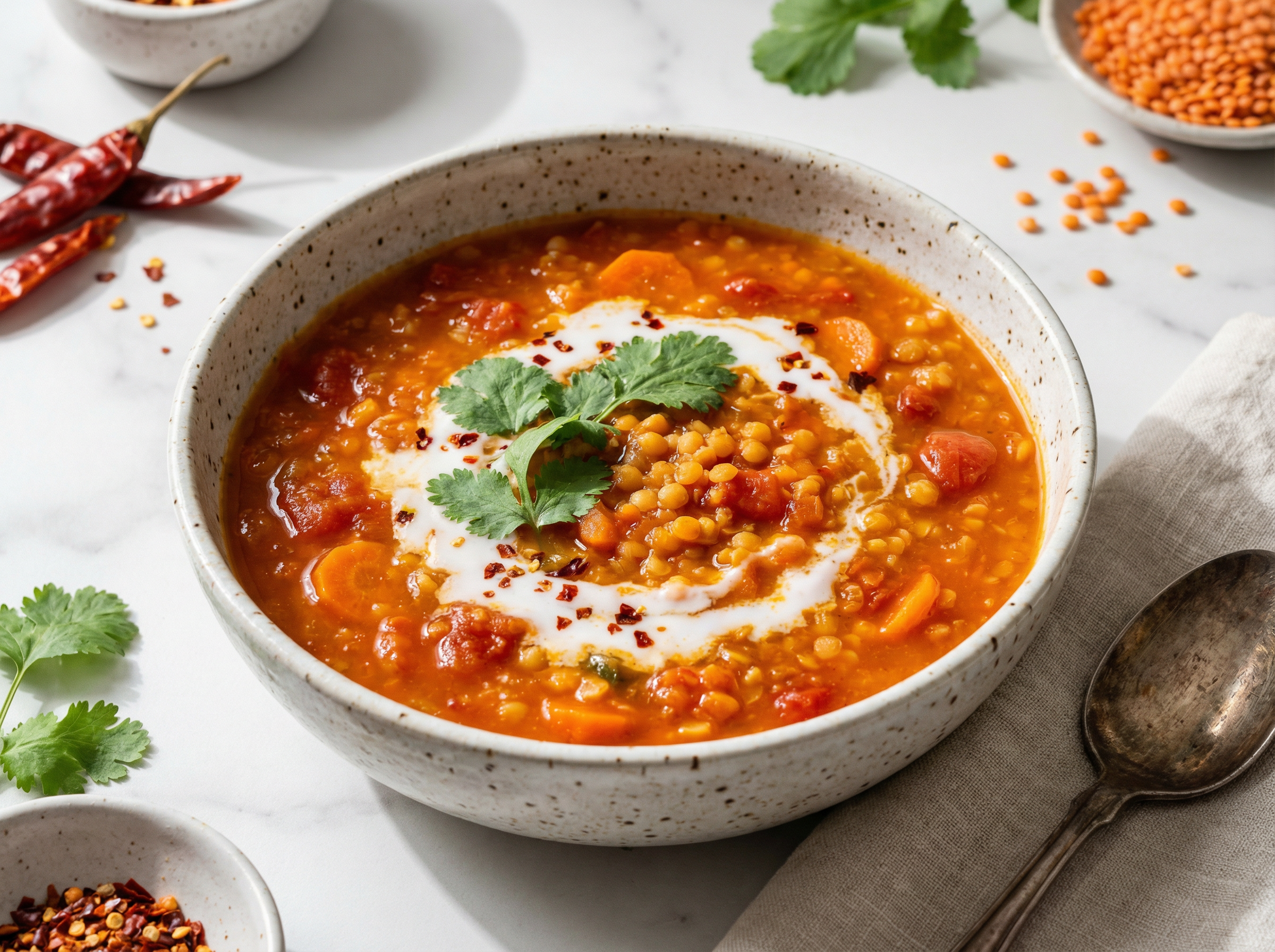 Spicy Lentil and Vegetable Soup