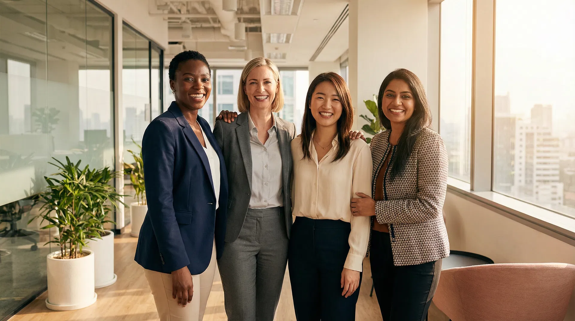 Diverse women in community