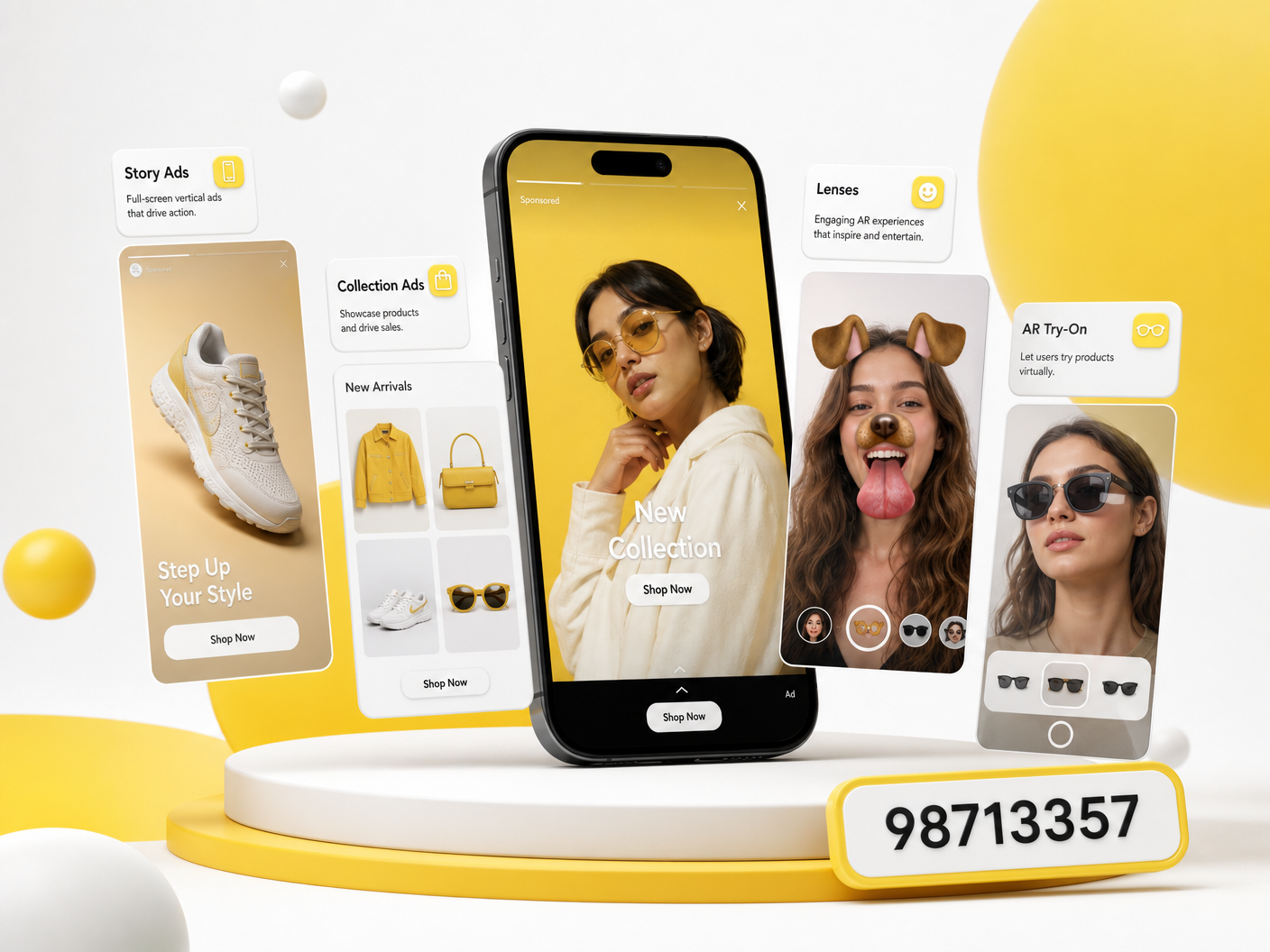 أنواع إعلانات سناب شات