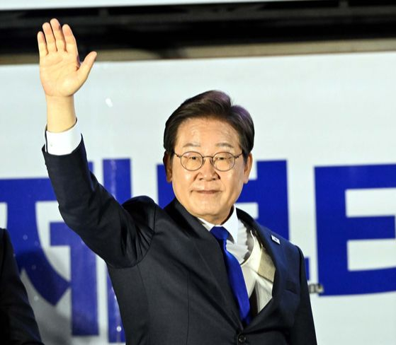 이재명 대통령 당선 모습